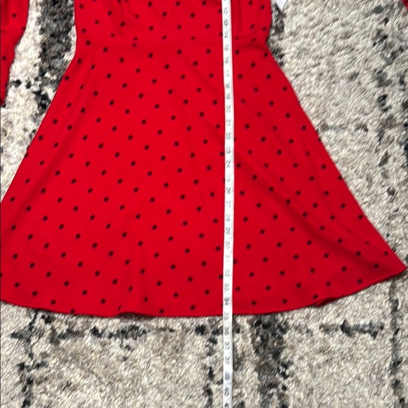 Old Navy Red Ribbed A-line Dress with Bell Sleeves - Picture 4 of 10